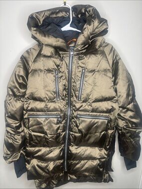 Orolay Womens Thickened Down Jacket Metalic Green Size Medium